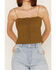 Image #3 - Cleo + Wolf Women's Smocked Button Front Tank, Green/brown, hi-res