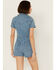 Image #4 - Show Me Your Mumu Women's Short Sleeve Zip Romper, Blue, hi-res