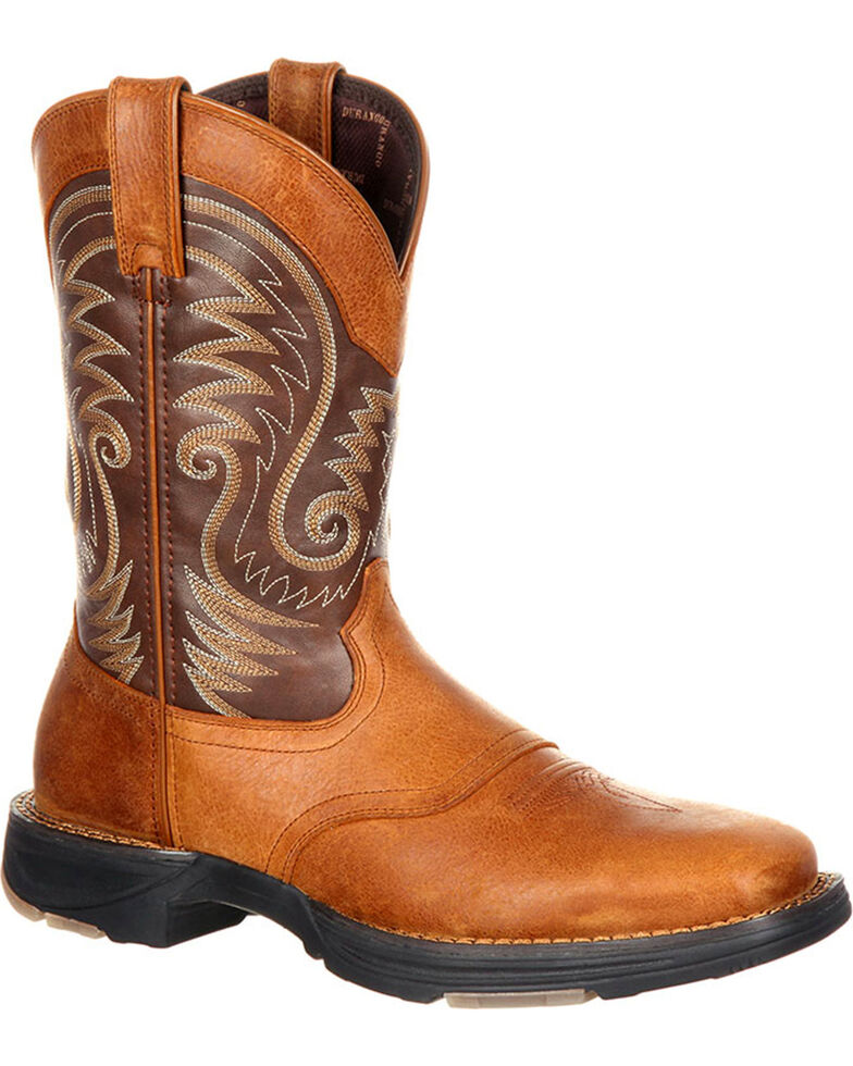 Durango Men's Brown Ultralite Western Saddle Boots - Square Toe , Brown, hi-res