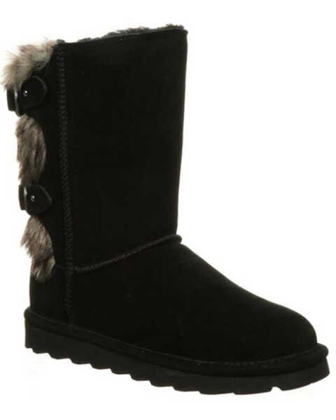 Bearpaw Women's Eloise Wide Boots - Round Toe , Black, hi-res