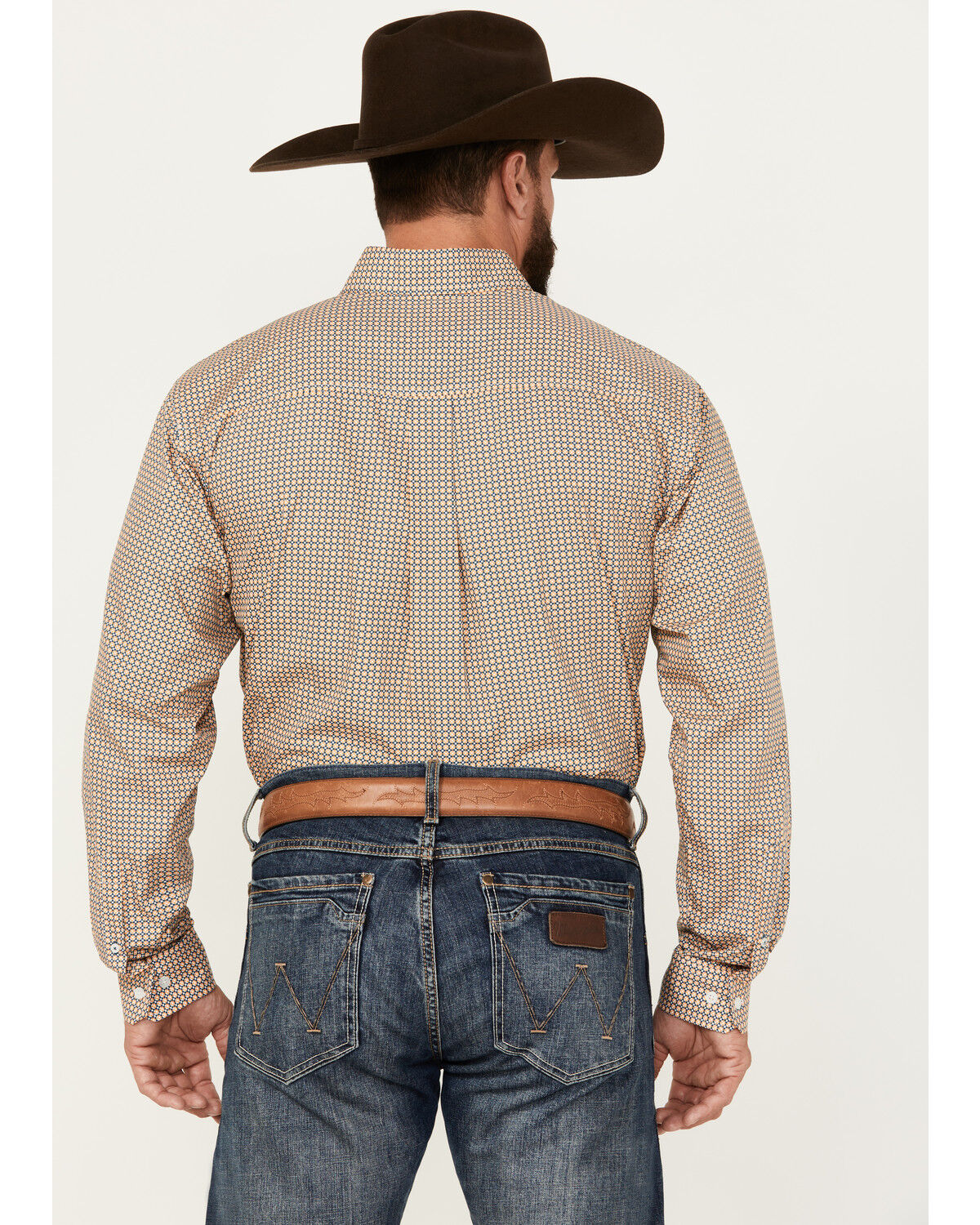 Image #4 - Cinch Men's Geo Print Long Sleeve Button-Down Western Shirt, Yellow, hi-res