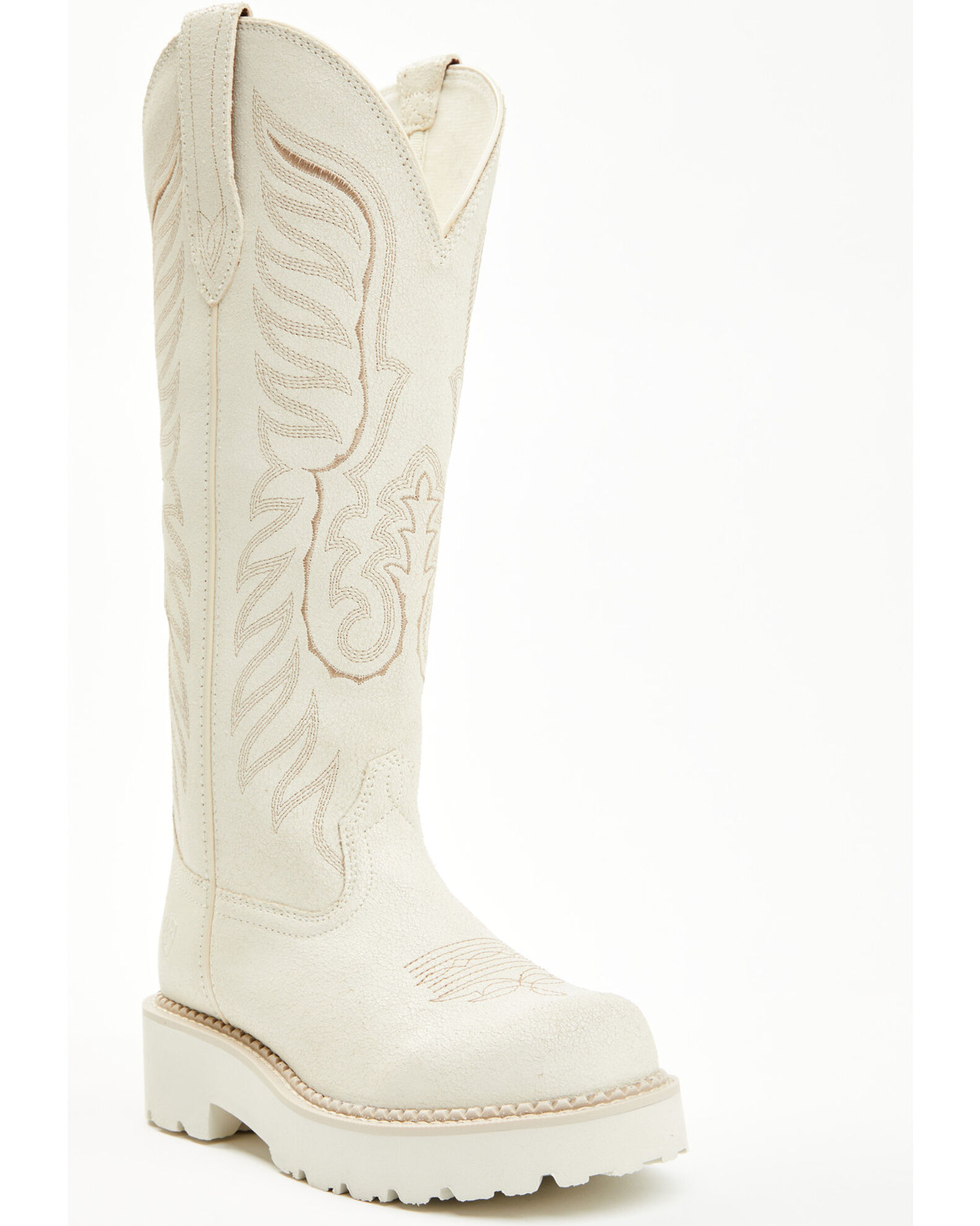White round toe boots on sale