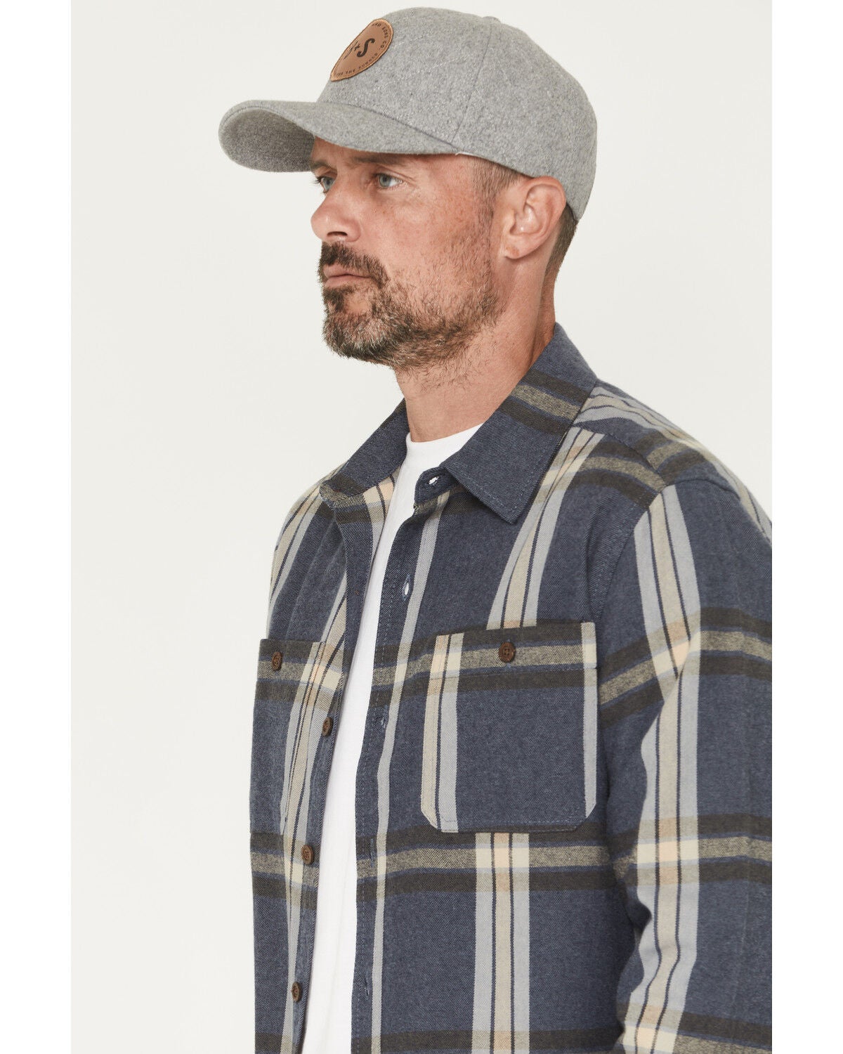 Image #2 - Dakota Grizzly Men's Grant Plaid Print Long Sleeve Button-Down Flannel Shirt, Blue, hi-res