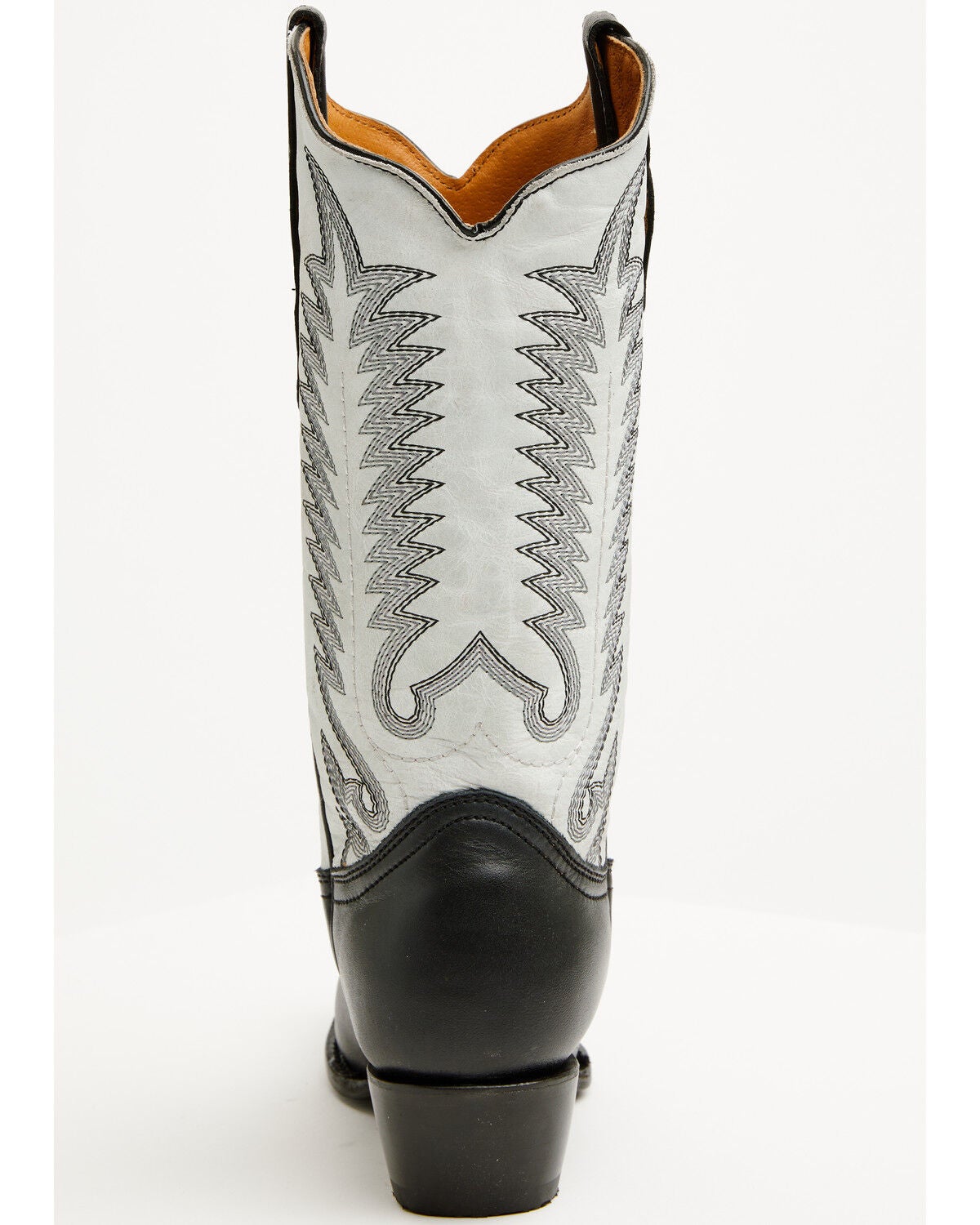 Image #5 - Circle G Women's Embroidered Triad Western Boots - Snip Toe, Black/white, hi-res