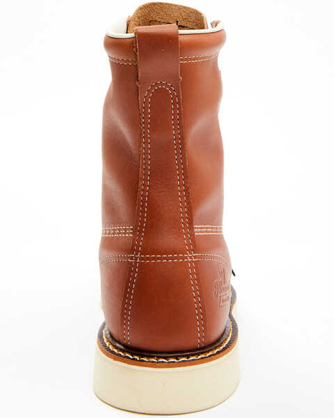 Image #5 - Thorogood Men's 8" American Heritage Moc Work Boots - Soft Toe, Brown, hi-res