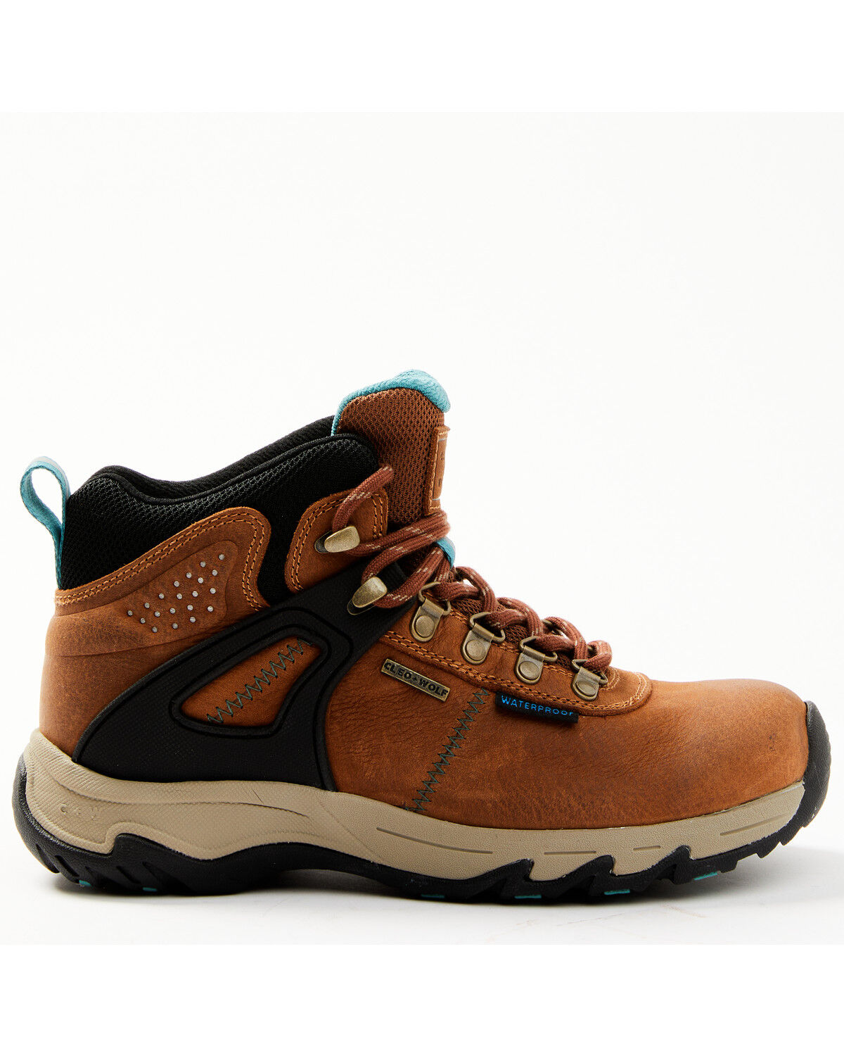 Image #2 - Cleo + Wolf Talon 2 Lace-Up Hiking Boot - Round Toe, Teal, hi-res