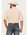Image #4 - Cinch Men's Geo Print Short Sleeve Button-Down Western Shirt, Orange, hi-res