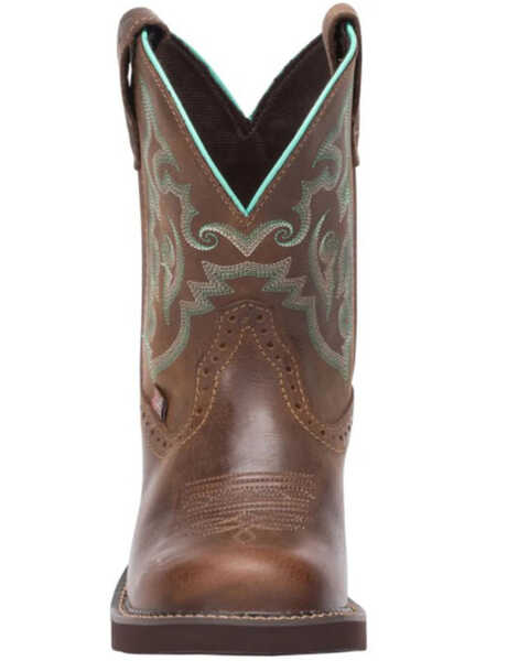 Image #4 - Justin Women's Gemma Brown Western Boots - Round Toe, Dark Brown, hi-res