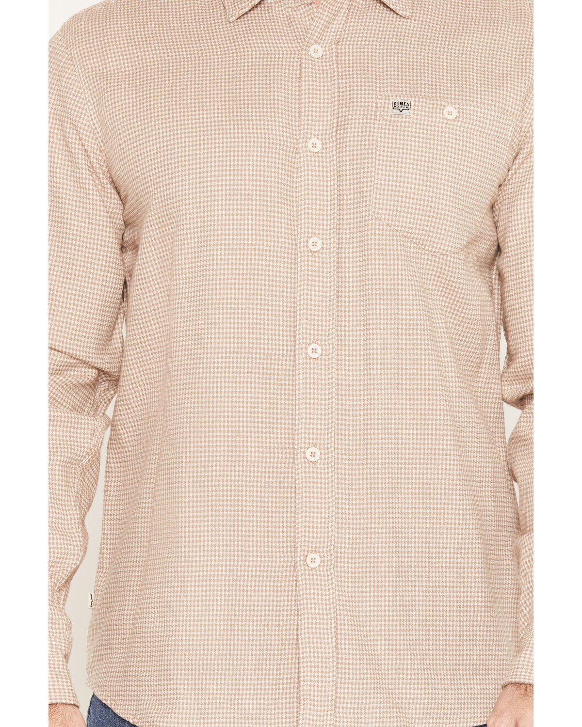 Image #3 - Kimes Ranch Men's Micro Checkered Long Sleeve Button-Down Western Shirt, Natural, hi-res
