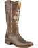 Roper Brown Navajo-Inspired Inlay Cowgirl Boots - Square Toe , Brown, hi-res