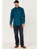 Image #2 - Cody James Men's FR Geo Print Long Sleeve Pearl Snap Work Shirt - Big , Blue, hi-res