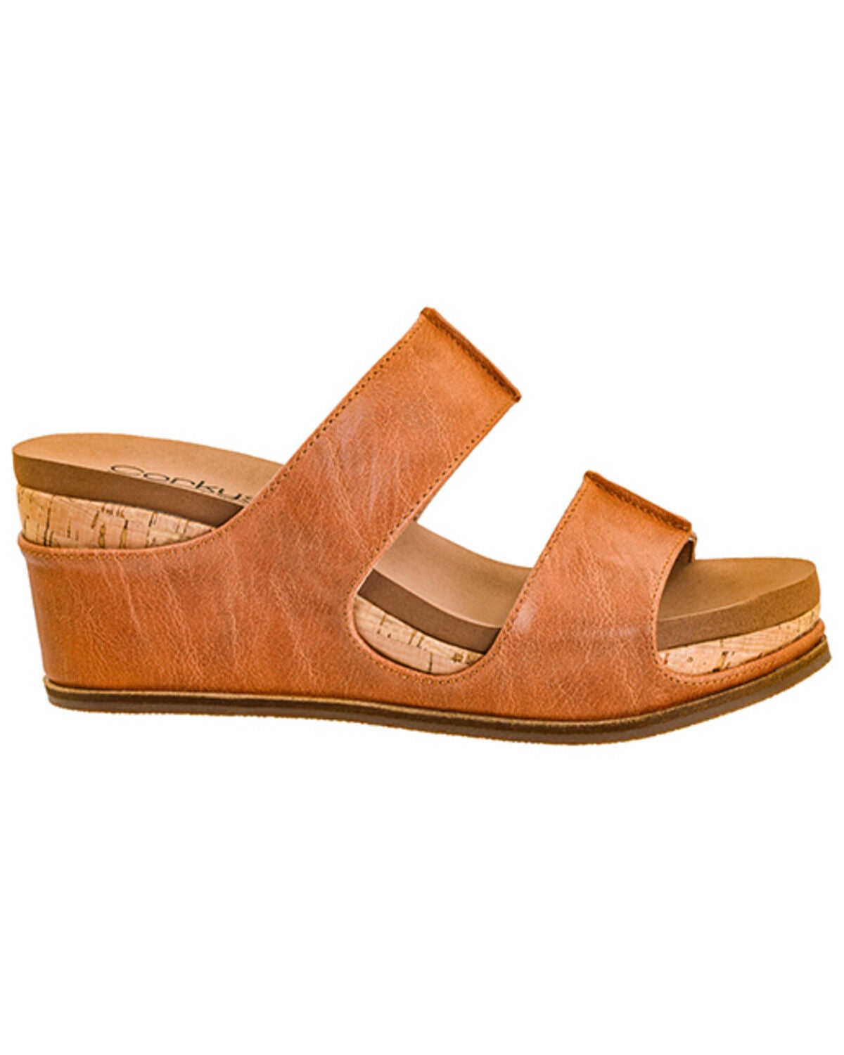 Image #2 - Corkys Women's Table for Two Wedge Sandals, Cognac, hi-res
