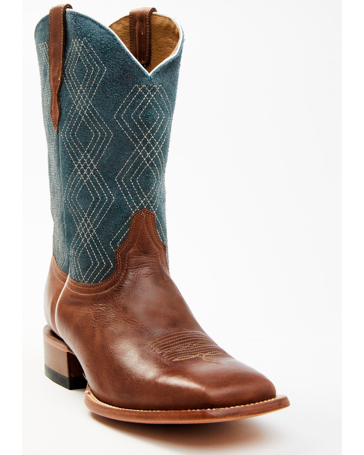 blue western boots