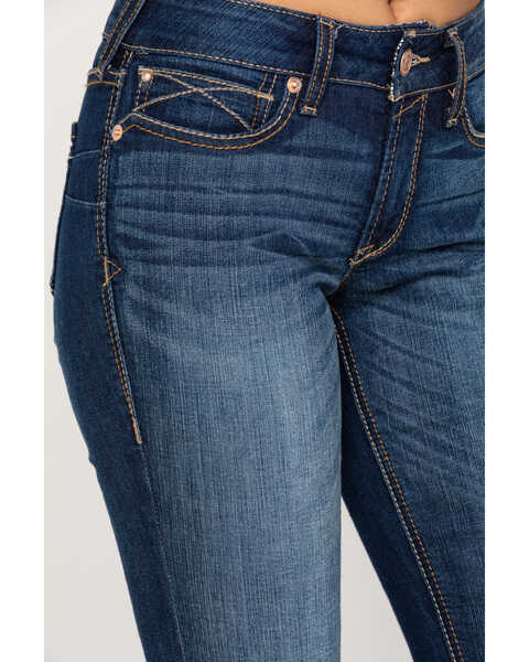 Image #6 - Ariat Women's R.E.A.L. Perfect Rise Stretch Rosa Bootcut Jeans, Blue, hi-res