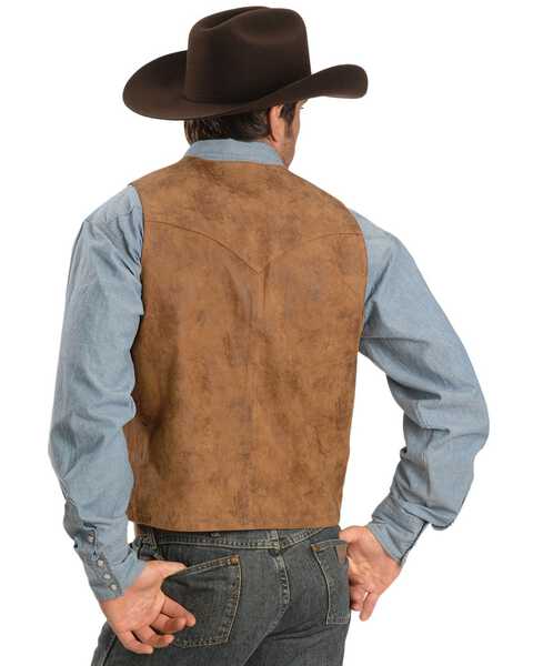 Image #3 - Scully Lamb Leather Western Vest, Maple, hi-res