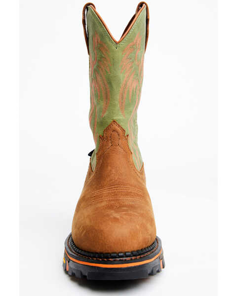 Image #4 - Cody James Men's Decimator 11" High Hopes Vibram Waterproof Work Boots - Composite Toe, Green, hi-res