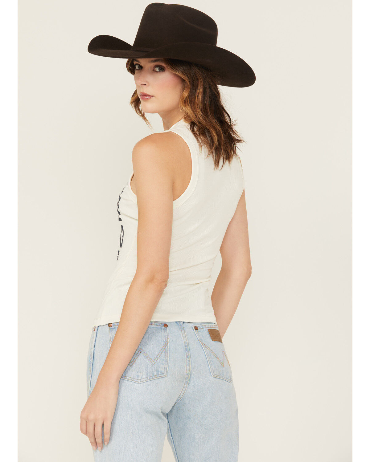 Image #4 - Shyanne Women's American Rodeo Graphic Tank, Ivory, hi-res