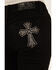 Image #2 - Miss Me Women's Mid Rise Cross Pocket Bootcut Stretch Denim Jeans, Black, hi-res