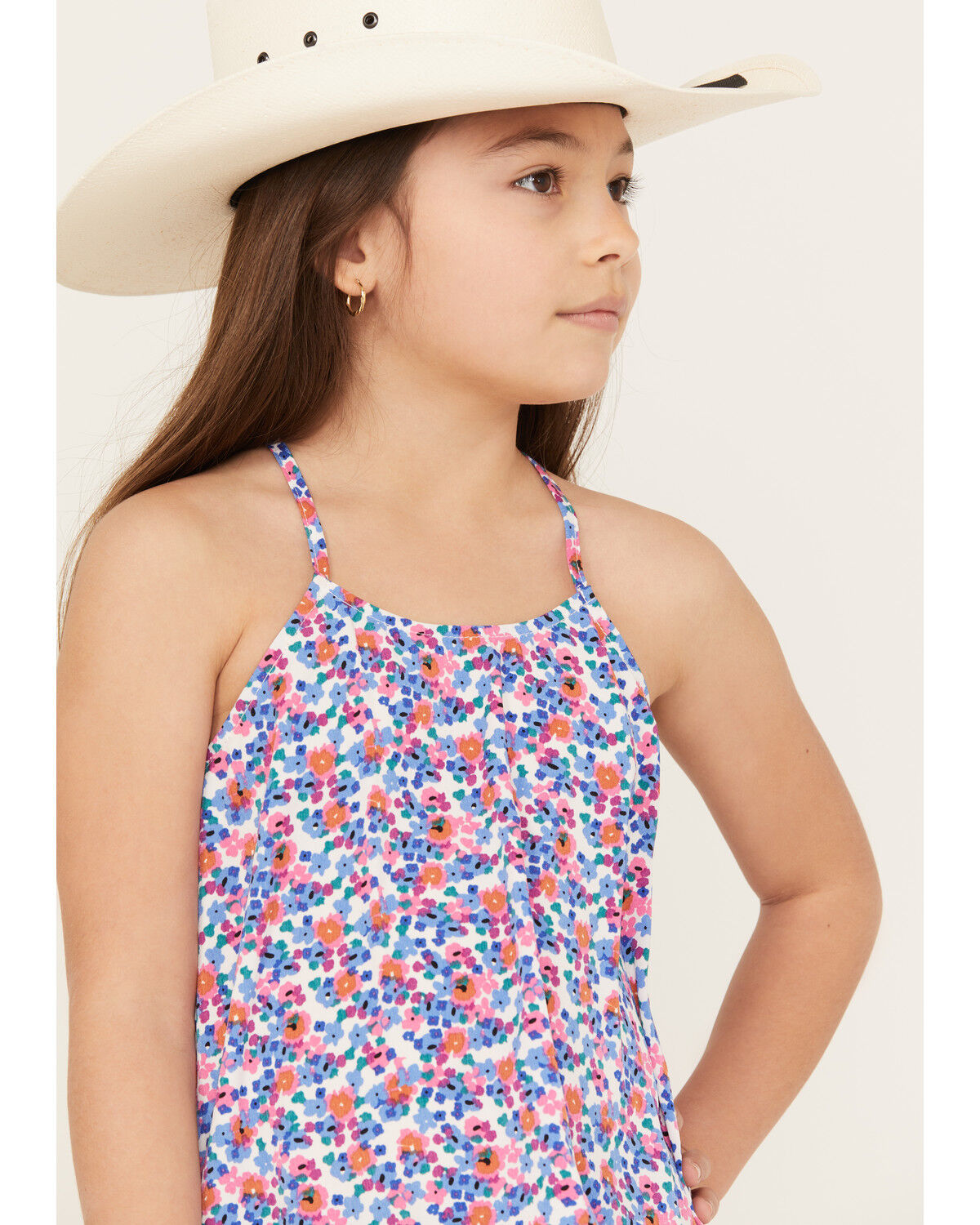 Image #2 - Molly Bracken Girls' Bow Tank Top, Blue, hi-res