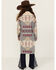 Image #4 - Shyanne Girls' Southwestern Print Fur Trim Cardigan, Slate, hi-res