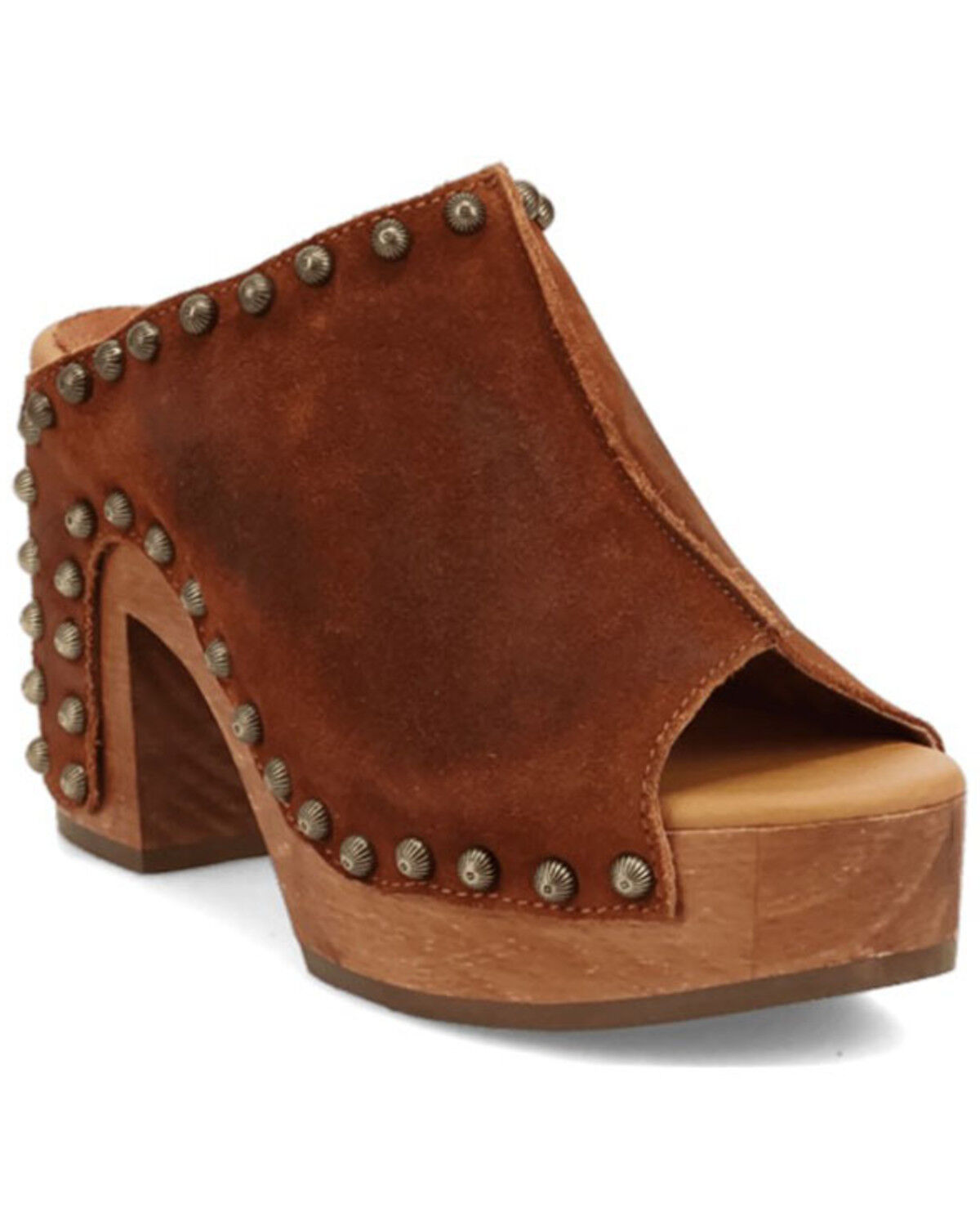 Image #1 - Dingo Women's Echo Wooden Sandals, Brown, hi-res