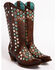 Corral Women's Brown Studded Embroidered Cowgirl Boots - Snip Toe, Brown, hi-res