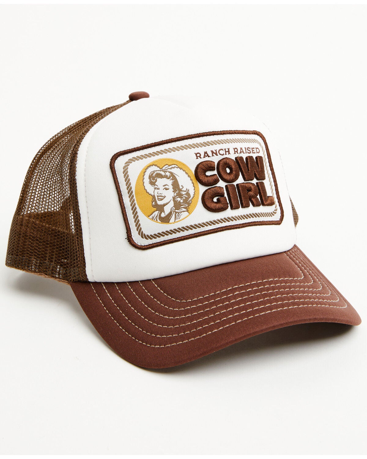 Image #1 - Shyanne Girls' Ranch Raised Cowgirl Ball Cap, Brown, hi-res