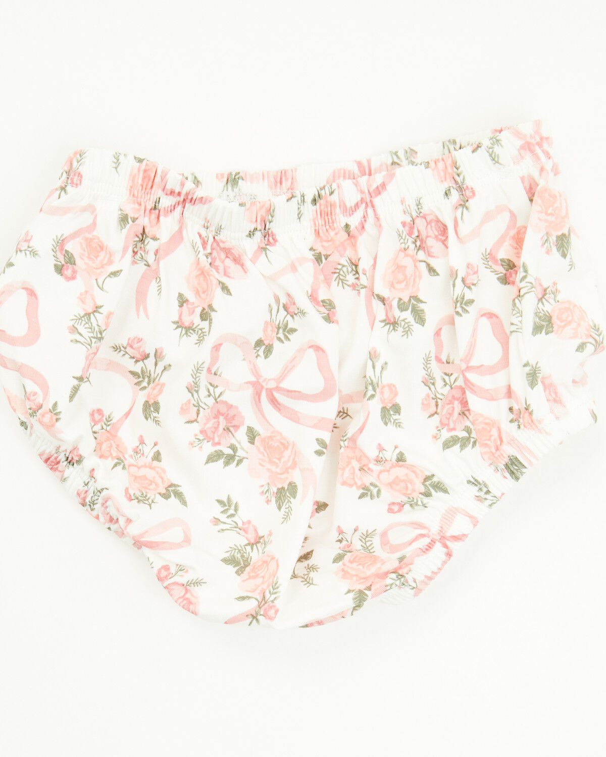 Image #4 - Angel Dear Infant Girls' Ribbons and Flowers Puff Sleeve Dress, Pink, hi-res