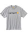 Image #1 - Carhartt Men's Signature Logo Shirt Sleeve Shirt - Big & Tall, Hthr Grey, hi-res