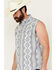 Image #2 - Cody James Men's Blue Sky Southwestern Print Sleeveless Snap Western Shirt, Blue, hi-res