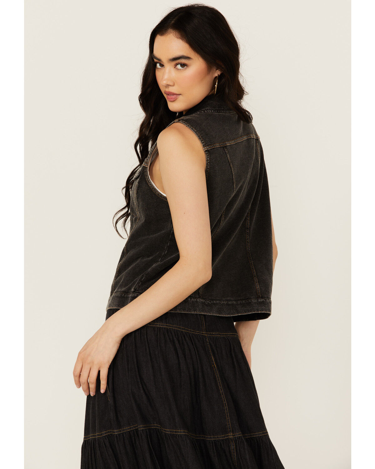 Image #4 - White Crow Women's Washed Knit Vest, Black, hi-res