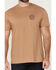 Image #3 - Brixton Men's Crest II Logo Short Sleeve Graphic T-Shirt, Tan, hi-res