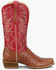 Image #2 - Tony Lama Men's Ranchero Tyler Exotic Ostrich Western Boots - Square Toe, Brandy Brown, hi-res