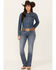 Image #1 - Shyanne Women's Shay Mid Rise Bootcut Stretch Denim Riding Jeans, Medium Wash, hi-res
