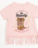 Image #1 - Shyanne Toddler Girls' Raised To Be Rowdy Fringe Short Sleeve Graphic Tee, Light Pink, hi-res