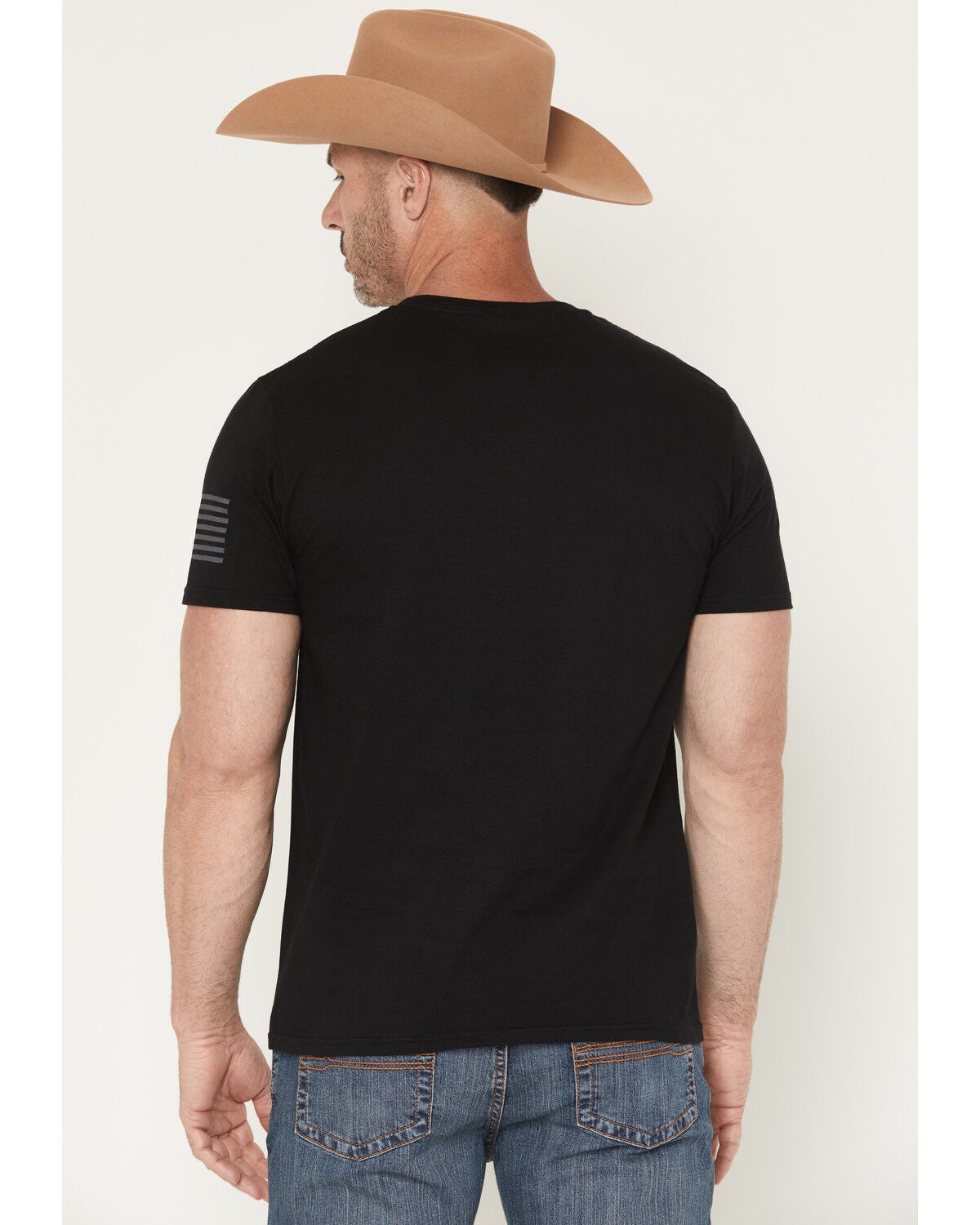 Image #4 - Smith & Wesson Men's Overlay Logo Short Sleeve Graphic T-Shirt, Black, hi-res