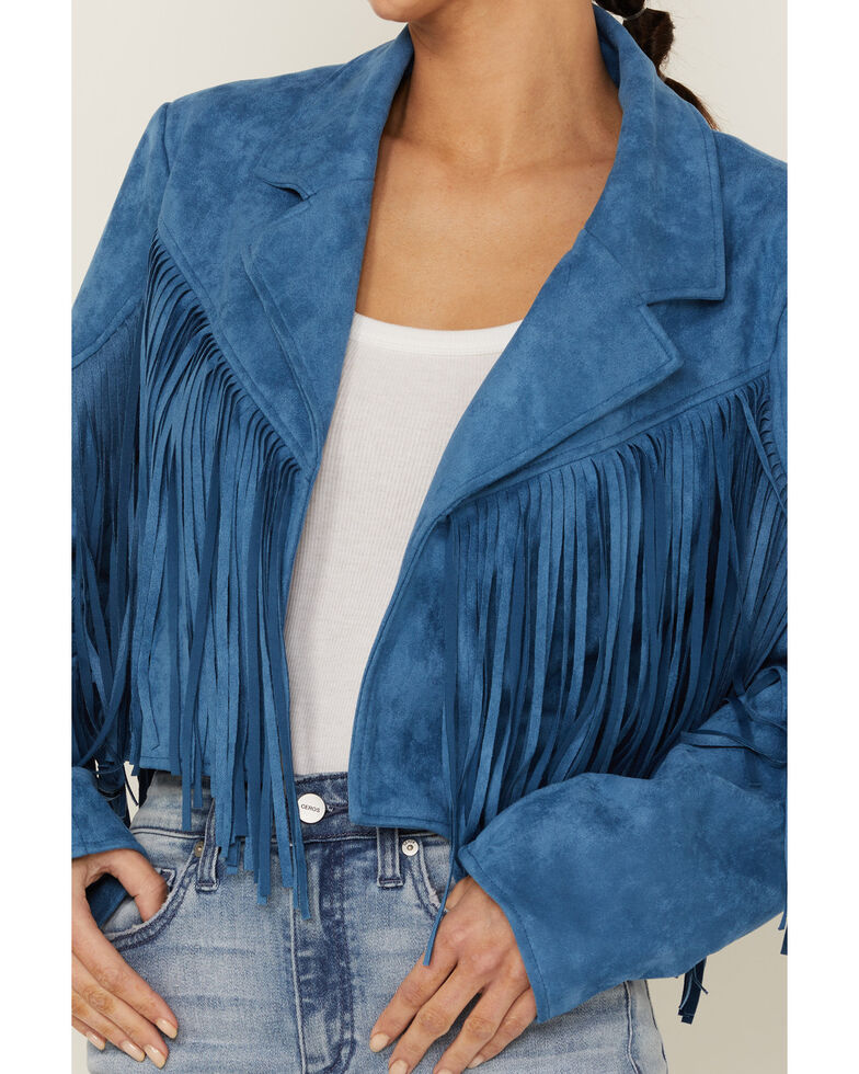 saints and hearts fringe jacket