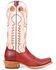 Image #2 - Dan Post Women's Adeline Tall Western Boots - Square Toe, Red, hi-res