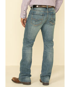 Moonshine Spirit Men's Pardner Medium Wash Stretch Slim Boot Jeans , Blue, hi-res