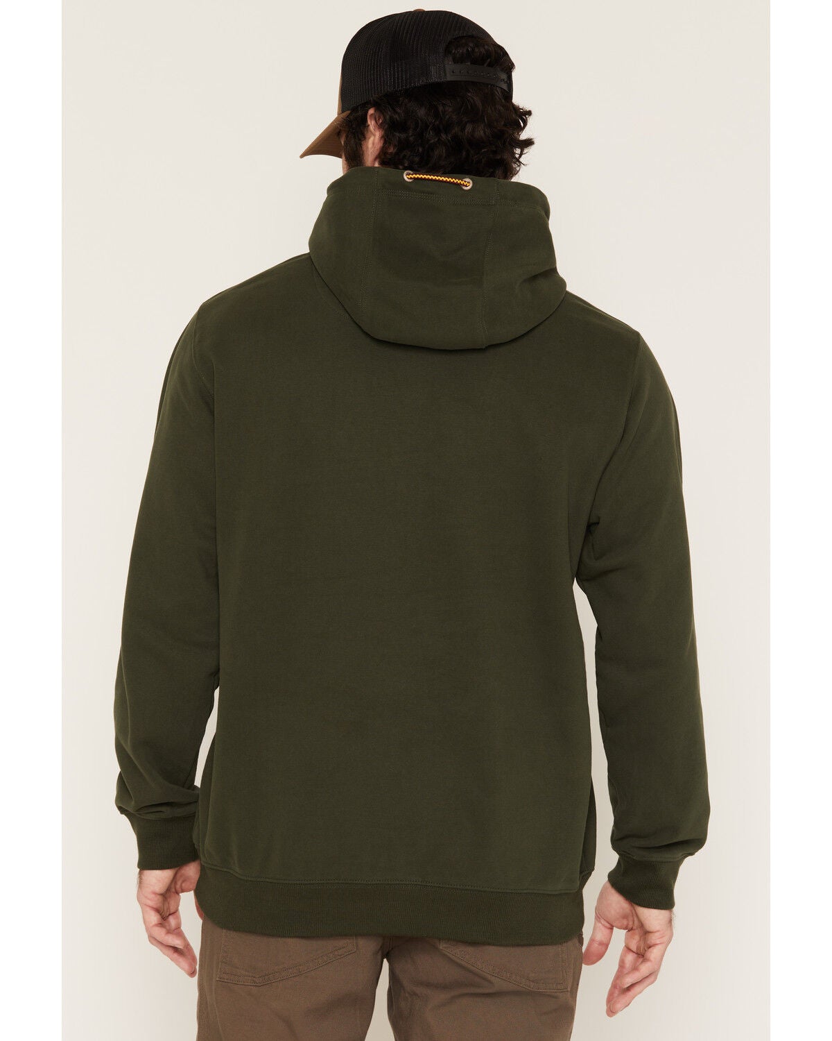 Image #4 - Thorogood Men's Embossed Logo Hooded Sweatshirt, Olive, hi-res