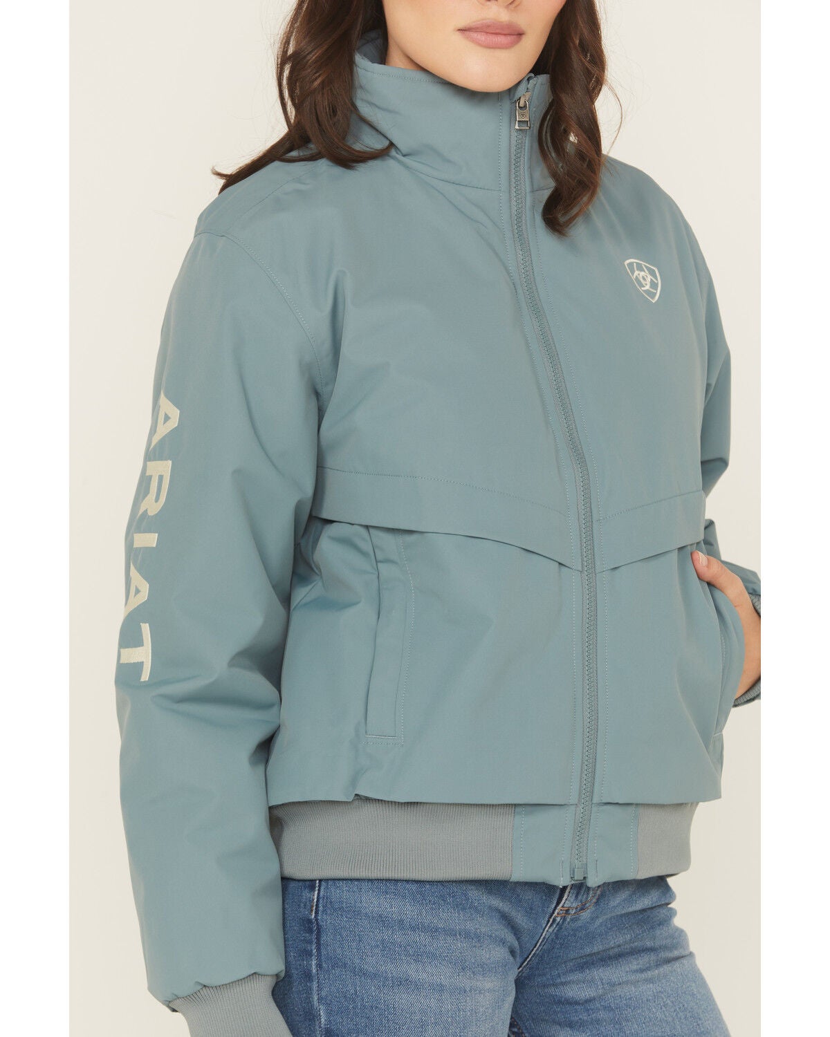 Image #3 - Ariat Women's Stable 2.0 Zip-Up Jacket, Green, hi-res