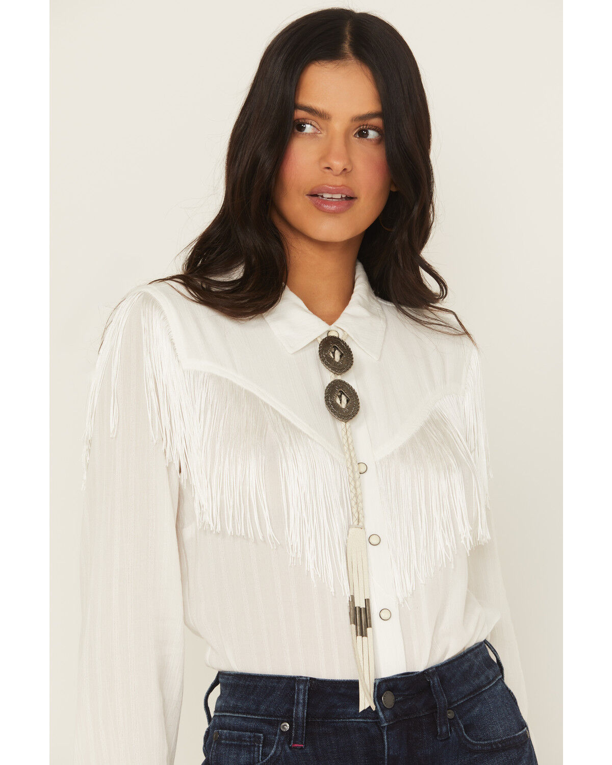 Image #2 - Idyllwind Women's Clayborne Double Concho Bolo, Cream, hi-res