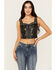 Image #1 - Idyllwind Women's Sunset Embellished Leather Bustier , Black, hi-res