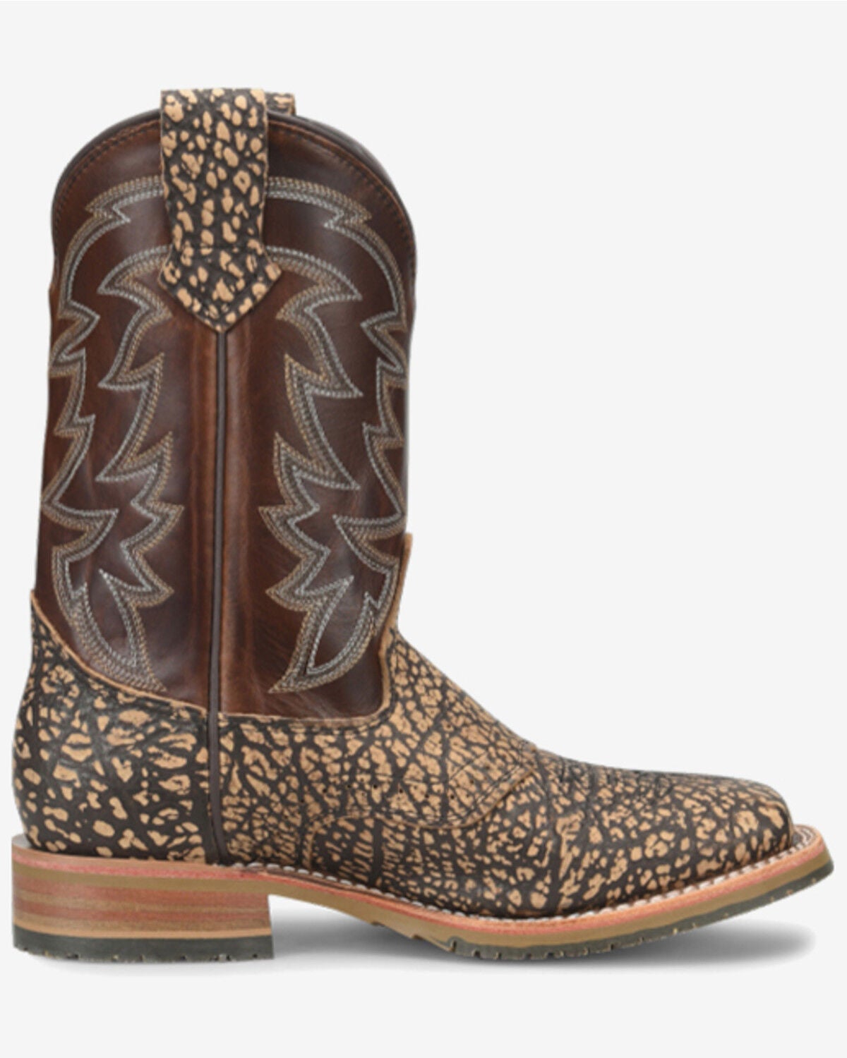 Image #1 - Double H Men's Becknell Performance Western Boots - Broad Square Toe, Brown, hi-res