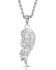 Montana Silversmiths Women's Rose Gold Heart Strings Feather Necklace, Silver, hi-res
