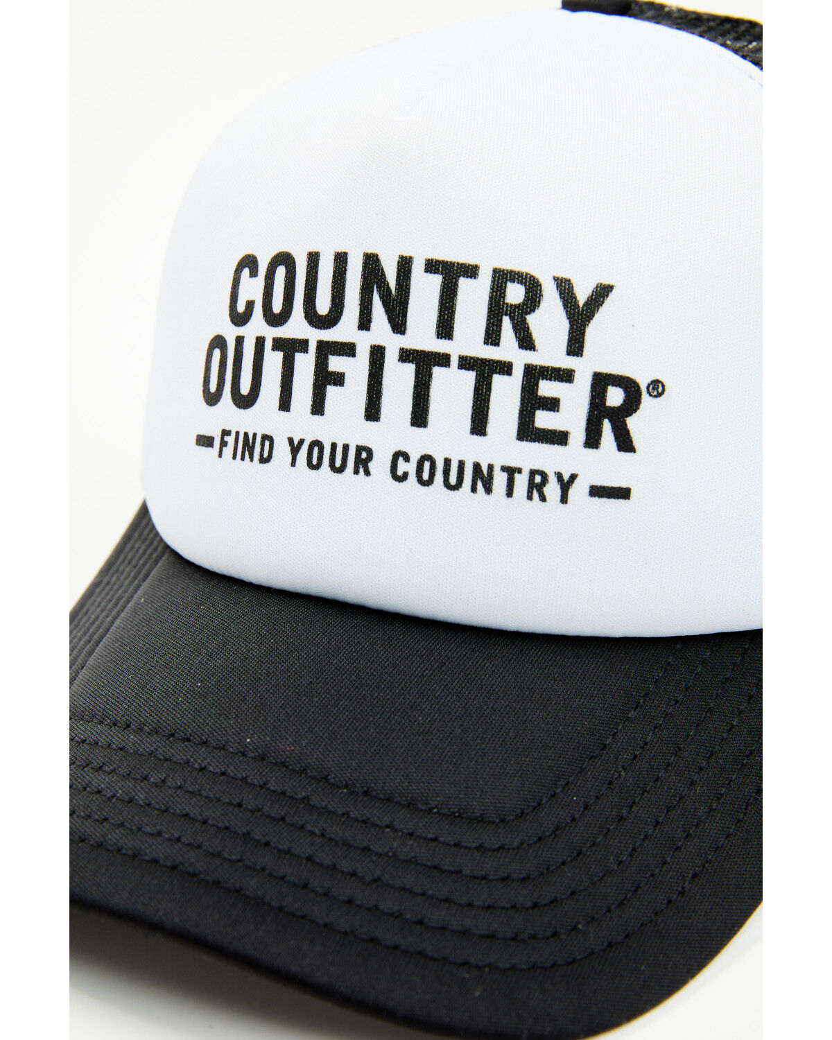 Image #2 - Country Outfitter Find Your Country Logo Ball Cap, Black/white, hi-res