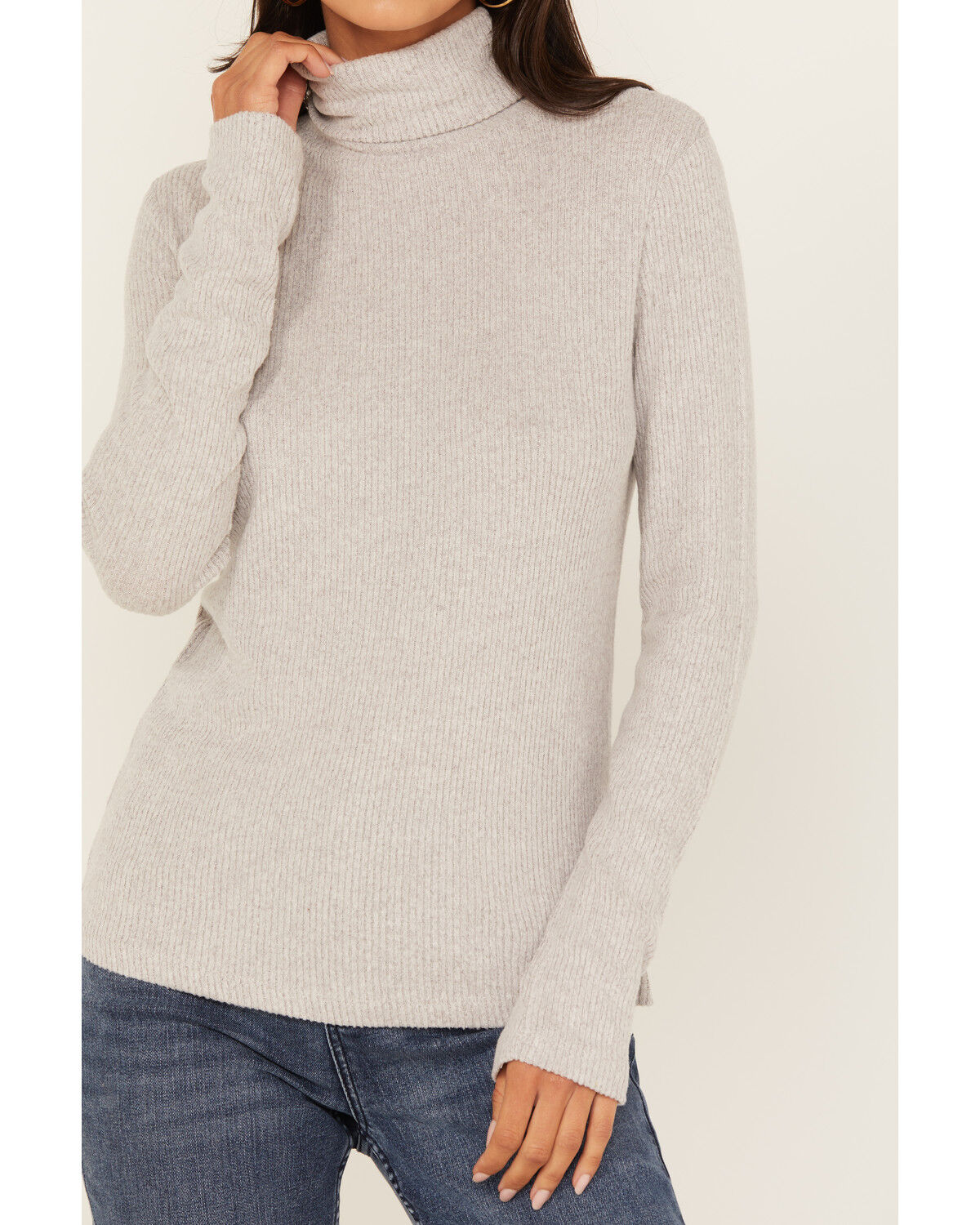 Image #3 - Miss Me Women's Long Sleeve Turtleneck Top, , hi-res