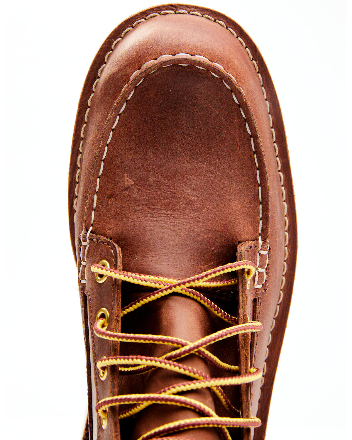 Image #6 - Danner Men's Bull Run Lace-Up Work Boots - Soft Toe, Red, hi-res