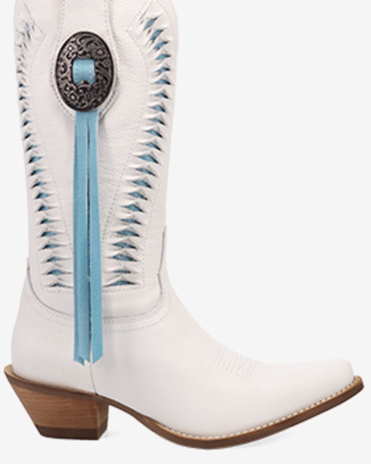 Image #2 - Dingo Women's Marrakesh Western Boots - Snip Toe, Blue/white, hi-res