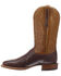 Lucchese Men's Bond Western Boots - Wide Square Toe, Chocolate, hi-res